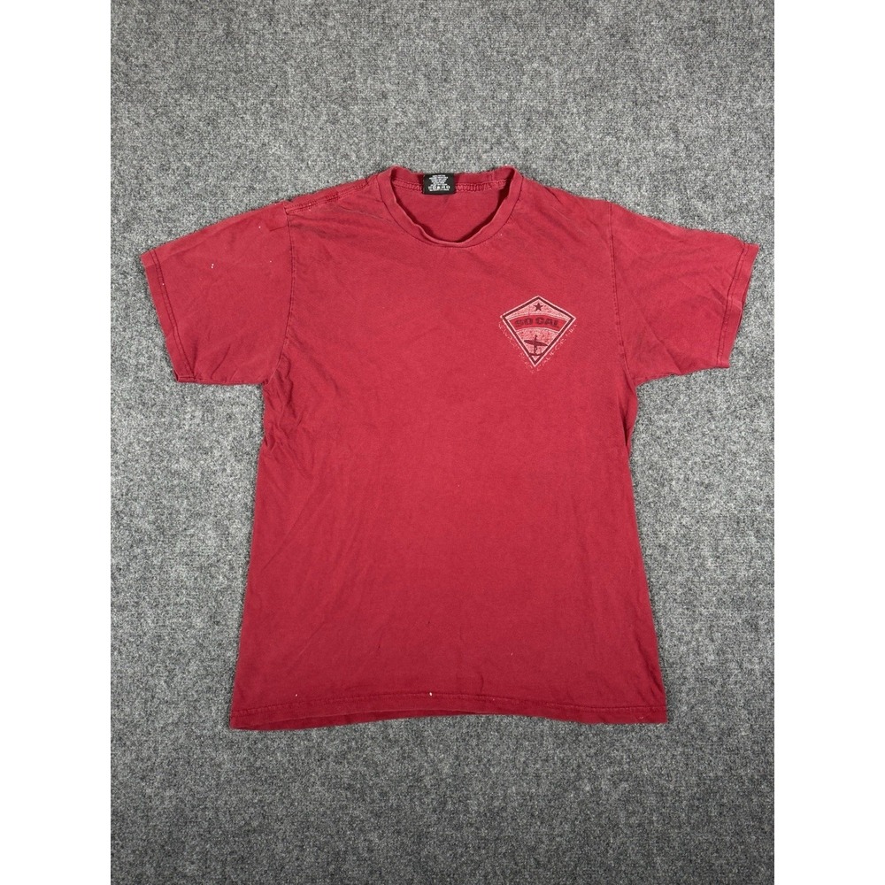 Vintage 2000s Stussy So Cal Newport Beach Shirt Men Medium Red Graphic Print Y2K